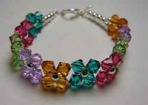 Instructions on how to make a crystal bracelet